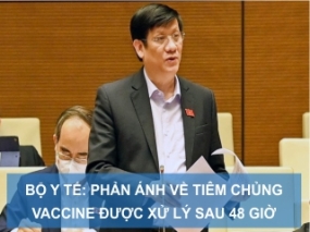Bộ Y Tế: Phản ánh về tiêm chủng vaccine sau 48 giờ